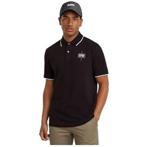 G-Star Raw Borst Logo Gestreepte Polo Korte Mouwen, Zwart (Dk Black D25719-d248-6484), M