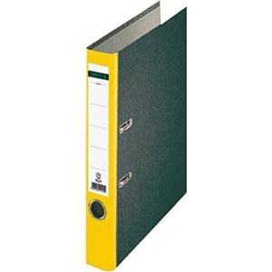 Centra 221120 Standaard ordner (grijsachtige RC, met wolkenmarmeren papier-laminatie, A4, 5,2 cm rugbreedte) geel