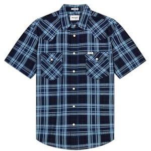 Wrangler - Western Overhemd - Ruitjesprint - Korte Mouwen