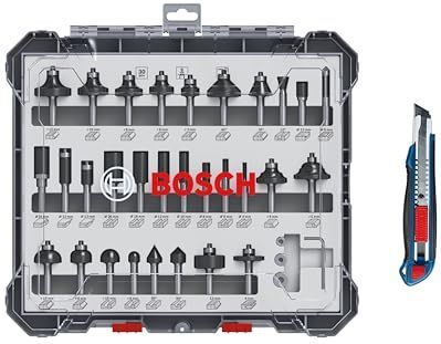 BOSCH ACCESORIOS Freesbitsset - 30 Stuks - Houtbewerking - Diverse Snijprofielen