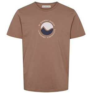 BY GARMENT MAKERS Sustainable; obviously! Unisex Lorenzo Bedrukt Tee T-shirt, Hazelnut, XL, Hazelnoot, XL