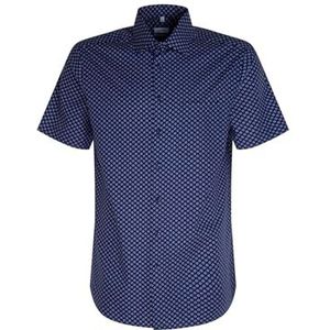 Seidensticker Zakelijk overhemd voor heren, regular fit, zacht, kent-kraag, korte mouwen, 100% katoen, rood, 38