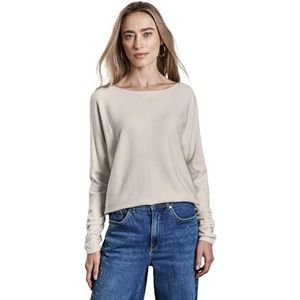 Street One dames dolman trui, Cream White Melange, 36
