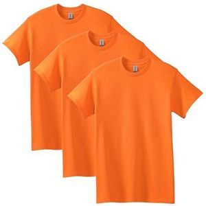Gildan Overhemd voor heren, ondoorzichtig, verpakking van 2 stuks, Safety Orange (verpakking van 3), XL