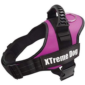 Arquivet Xtreme Hondentuigje voor honden, roze, maat XL/80-110 cm, verstelbaar, ergonomisch en robuust, incl. handvat aan de bovenkant om te wandelen
