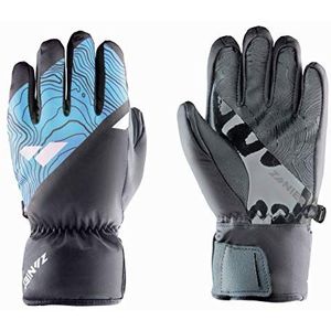 Zanier Unisex Jeugd 12078-4520-6 handschoenen, turquoise, zwart, 6