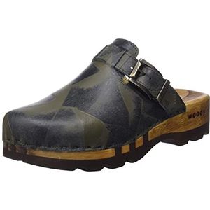 Woody Lukas houten schoen voor heren, Seaweed, leer 50 EU