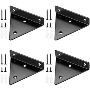 4 stuks zwevende plankhouders, onzichtbare driehoekige wandhouders, verborgen wandhouders, wandmontage, robuuste metalen wandhouders voor opbergrek, boekenrek