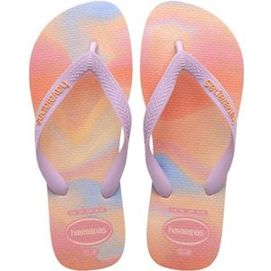 Havaianas - Top dieren, flip-flops, comfortabel, licht en duurzaam, zool met dierenprint, brede bandjes en flexibele zool, dames, meerkleurig, perzik, 39/40 EU