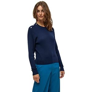 Peppercorn Tana Rib Button Pullover | Blauwe Truien Voor Vrouwen UK | Lente Dames Truien | Maat S