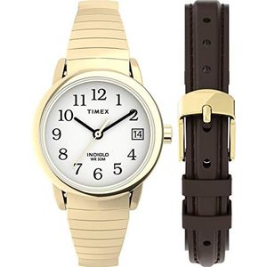 Timex Easy Reader 25mm stretch armband horloge voor dames en lederen banddoos TWG025300