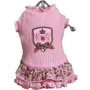 Trilly Tutti Brilli Nyu jurk van wol Balza fantasie bloemen en patches roze, XXS - 1 product