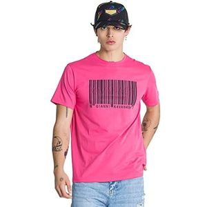 Gianni Kavanagh Pink Signs Puff Tee T-shirt voor heren, Roze, XS