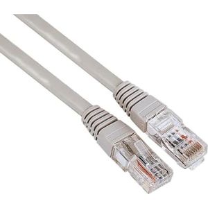 Hama CAT5e netwerkkabel (mand, kabel, RJ45 (8p8c)-Plug, 1 Gbit/s, 5m, U/UTP 1) grijs