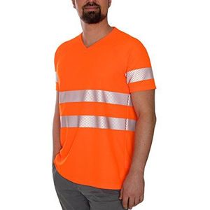 iQ-UV w6380024260-56-XXL UV-bescherming 50 plus T-shirt met veiligheidsbescherming volgens EN20471, oranje Hv, 2XL