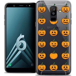 Beschermhoes voor 6 inch Samsung Galaxy A6 Plus 2018, ultradun, Halloween Smiley pompoen