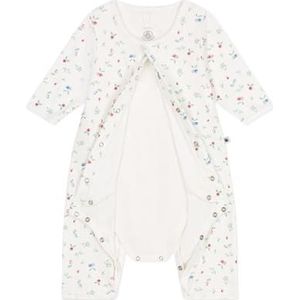 Petit Bateau Bodysuit voor babymeisjes, wit/multico., Prématuré