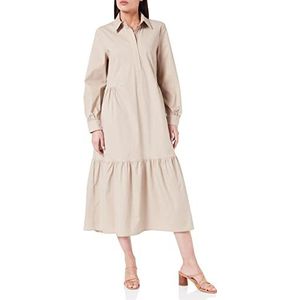 ESPRIT Collection Women's 042EO1E357 Jurk, 260/LIGHT Taupe, 40