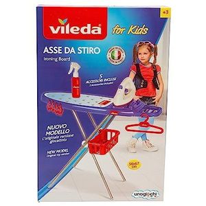 Grandi Giochi - IAM01300 Strijkijzeras Vileda for Kids, de originele versie speelgoed met 6 accessoires inbegrepen,