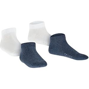 FALKE Uniseks-kind Korte sokken Happy 2-Pack K SN Katoen Kort eenkleurig Multipack 2 Paar, Veelkleurig (Sortiment 0040), 35-38