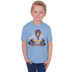 Trigema T-shirt voor jongens, blauw (ice blue), 152 cm