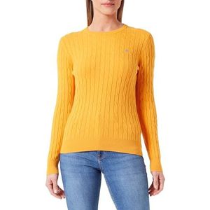 GANT Stretch Cotton Cable C-Neck, Medal Yellow, 3XL