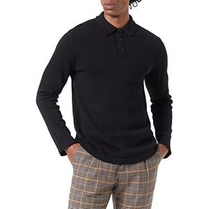 Sisley Mens L/S Polo Shirt 116US3009 Sweater, Black 904, XXL