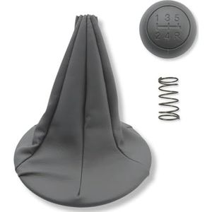 1neiSmartech - Complete Set Pookknoppen - Grijs Leer - Voor Fiat Panda 2