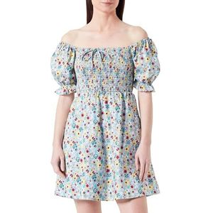 NALLY zomerjurk voor dames, lichtblauw, meerkleurig, XS