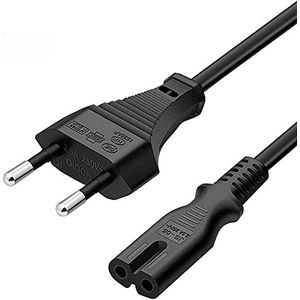 FSKE netkabel IEC 320 C7 3 meter, 2-polige eurostekker volgens figuur 8 stroomkabel power kabel voor Samsung LG TCL Sony TV, PS3, PS4, pc-monitoren, computer, printer