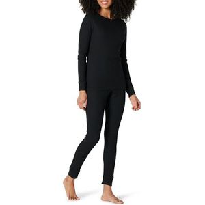 Amazon Essentials Thermische lange ondergoedset voor dames,Zwart,XS-S