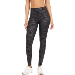Spanx Dameslegging, matzwarte camouflage, XS