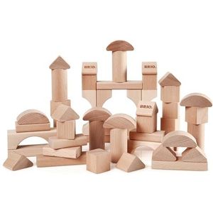 BRIO Blokkenset Naturel 50 Stuks - 30113