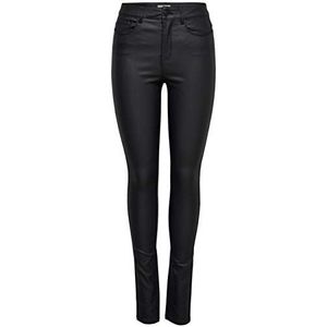 ONLY Dames Onlanne K Mid Waist Coated Noos Skinny Jeans, zwart, XL