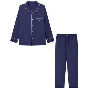 Hackett London Klassieke pyjamaset voor heren, Blauw (zwart), XL