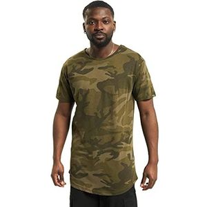 Urban Classics Heren Camo Shaped Long T-shirt (1 stuk)