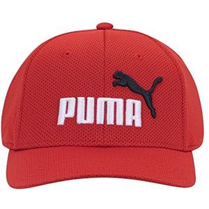 PUMA unisex - volwassen honkbalpet Evercat Mesh Stretch Fit Cap, rood/blauw, S-M