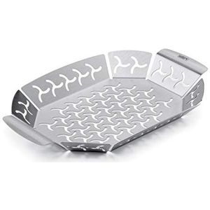 Weber Grillkorf - Klein | Hittbestendige Grillkorf Voor Barbecues | Grillkorf Voor Alle Barbecues | Premium Roestvrijstalen Barbecueaccessoires Voor Outdoor Koken En Grillen - Zilver (6677)