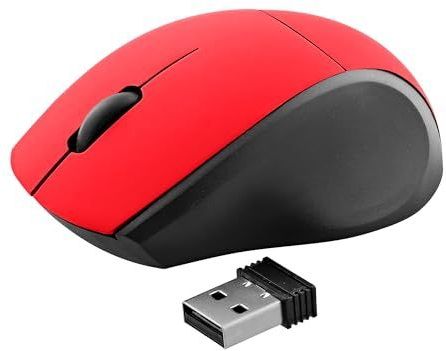 T'NB - MM240RD - Muis - Rood/Zwart - Plastic - 1000 dpi