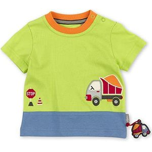 Sigikid T-shirt voor jongens, groen/blauw/bouwplaats, 68 cm