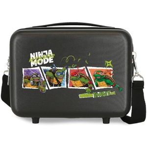 Joumma Ninja turtles Nececer aanpasbaar, zwart, 29 x 21 x 15 cm, stijf, ABS, 9,14 l, 0,8 kg, Zwart, Eén maat, aanpasbaar
