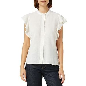 MUSTANG Dames Style ELSA Linnen Blouse Blouse, Whisper White 2013, 42, WHISPER WHITE 2013, 42
