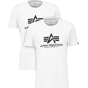 Alpha Industries Basic T 2 Pack Heren T-shirt White