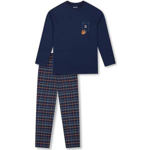 Schiesser - Jongens Pyjama Set - Donkerblauw - Maat 140 tot 176