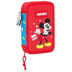 Mickey Mouse Fantastic Pennenetui voor kinderen, pennenetui met 28 accessoires, ideaal voor kinderen van 5 tot 14 jaar, comfortabel en veelzijdig, kwaliteit en duurzaamheid, 12,5 x 4 x 19,5 cm,