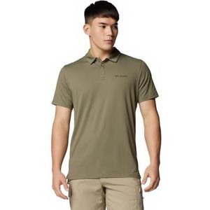 Columbia Men's Tech Trail Utility Polo, Technical Polo Shirt, Stone Green, M