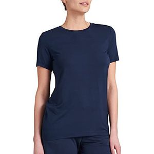 Schiesser Slaapshirt bovendeel van de pyjama voor dames, Blauw, 48 NL