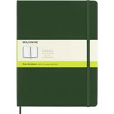 Moleskine Classic Plain Paper Notebook, Hard Cover and Elastic Closure Journal, Color Myrtle Green, Size Extra Large 19 x 25 cm, 192 Pages