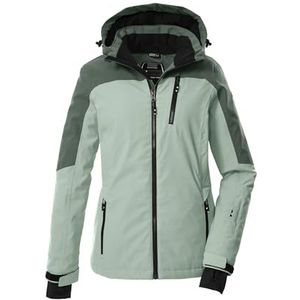 killtec dames Ski-jack/functioneel jack met capuchon en sneeuwvanger KSW 435 WMN SKI JCKT, hell stahlmint, 36, 43156-000