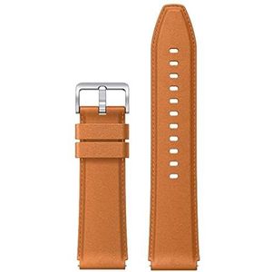 Xiaomi Watch S1 Strap (Leather) Brown, leren armband, compatibel met Watch S1, bruin, Italiaanse versie